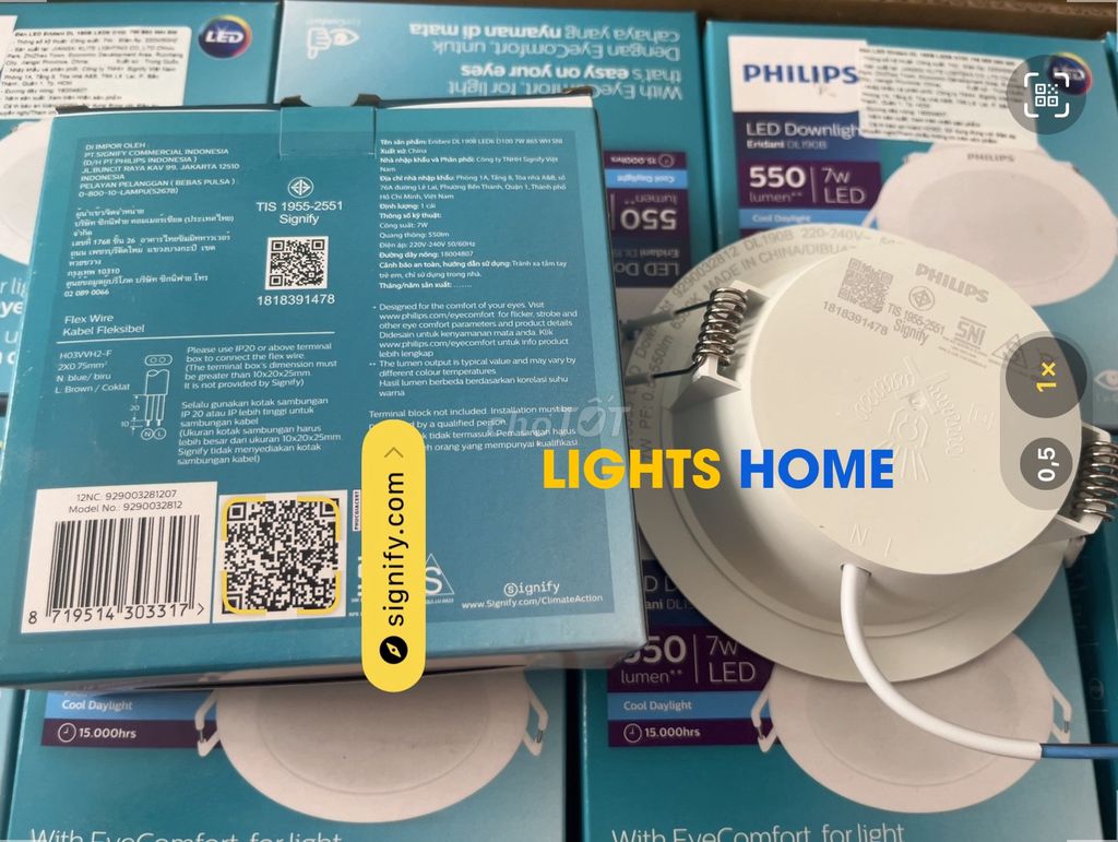 Đèn âm trần Philips 7W phi 100 giá rẻ