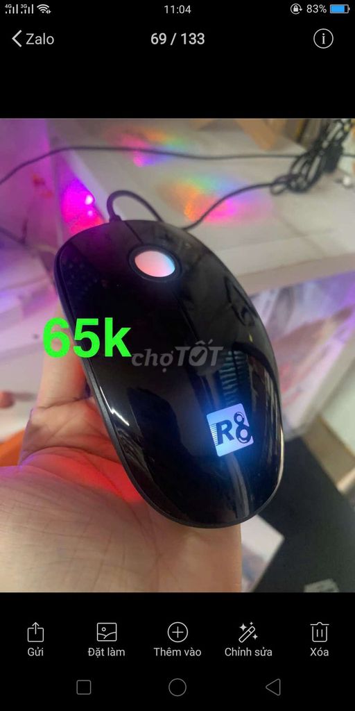 Chuột máy tính R8 Đen. Mua bán Phụ kiện (Màn hình, Chuột...) tại Quận Liên Chiểu Đà Nẵng được đăng bởi Shop phụ kiện hình 1