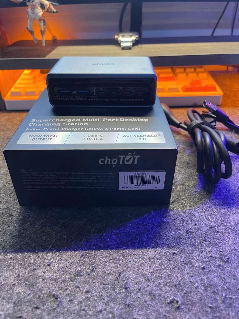 Trạm sạc Anker Prime 200W Xám. Mua bán Phụ kiện (Màn hình, Chuột...) tại Huyện Tân Hiệp Kiên Giang được đăng bởi Phạm Hy hình 1