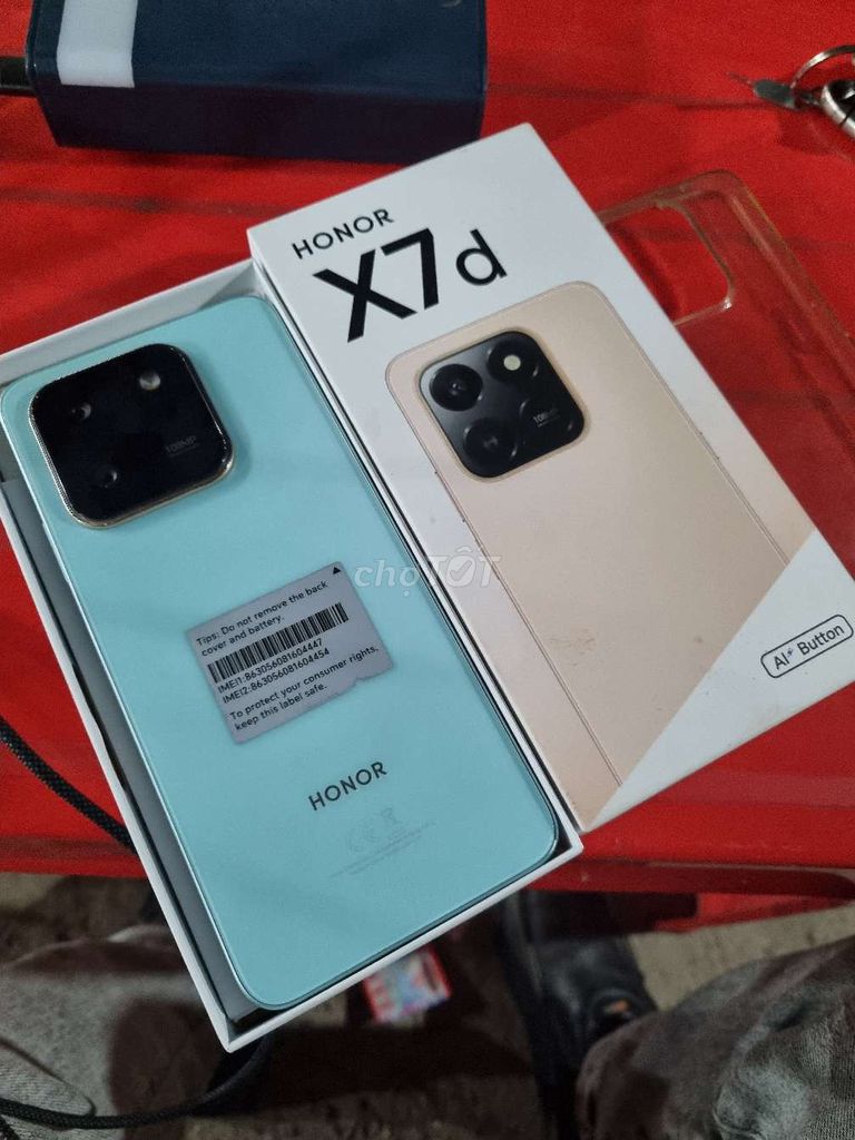 Honor X7d 256GB Xanh Ngọc Còn bảo hành. Mua bán Điện thoại tại Huyện Châu Thành Tiền Giang được đăng bởi Cầm đồ thanh lý  hình 1