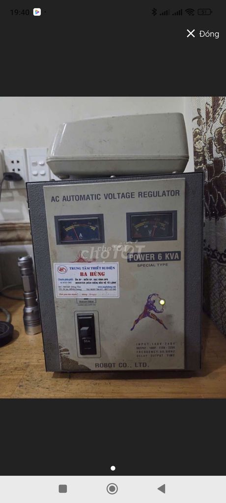 Ổn áp Robot 6 KVA 140V-240V. Mua bán Nội thất, đồ gia dụng khác tại Thị xã Tân Uyên Bình Dương được đăng bởi Chanh nguyên hình 1