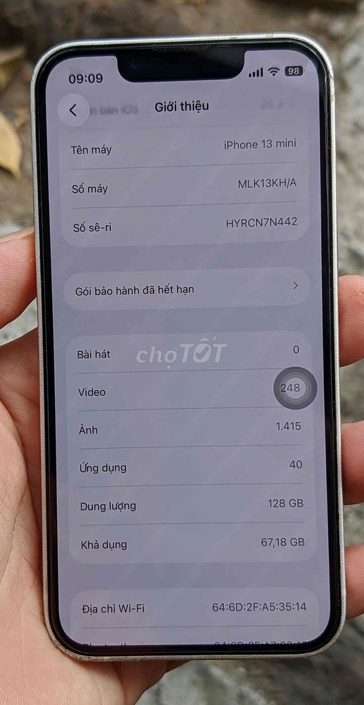 Apple iPhone 13 mini 128GB. Mua bán Điện thoại tại Thành phố Bà Rịa Bà Rịa - Vũng Tàu được đăng bởi H hình 1