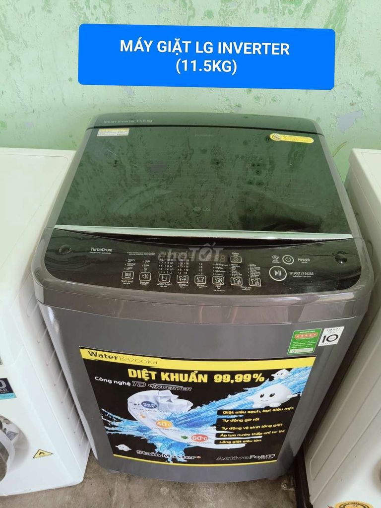 Máy giặt LG Inverter 11.5kg Xám. Mua bán Máy giặt tại Thành phố Nha Trang Khánh Hòa được đăng bởi Bảo trì điện lạnh Nha Trang hình 1