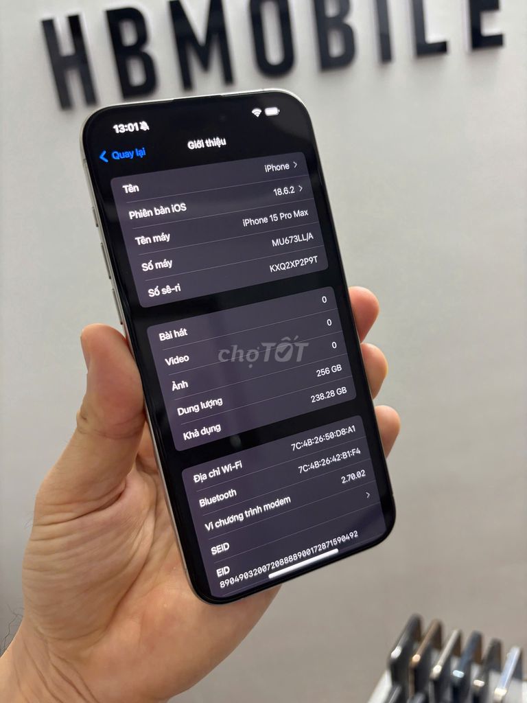 15 Pro Max 256GB Trắng Zin. Mua bán Điện thoại tại Quận Bắc Từ Liêm Hà Nội được đăng bởi Cửa hàng Bính Táo hình 1