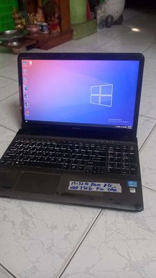Laptop sony core i5 3210 ram 8gb hdd 750gb pin cầm