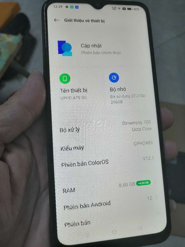 Oppo A78-5G,ram 8g+4g/256g,Xài 2Sim Good