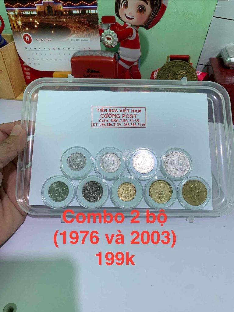 xu 2003 và xu 1976. Mua bán Đồ sưu tầm, đồ cổ tại Thành phố Phan Thiết Bình Thuận được đăng bởi Tiền xưa Việt Nam Cường post hình 1