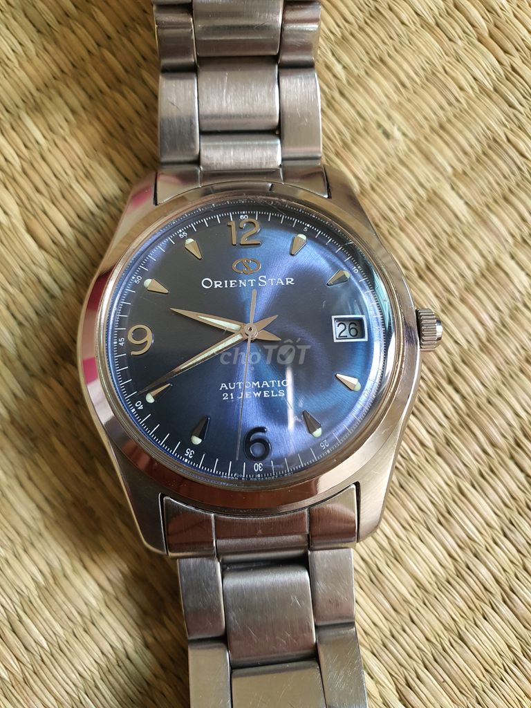 Orient Star mặt xanh kính lồi, lộ đáy rất đẹp.. Mua bán Đồng hồ tại Quận Hoàng Mai Hà Nội được đăng bởi JoePhi hình 1