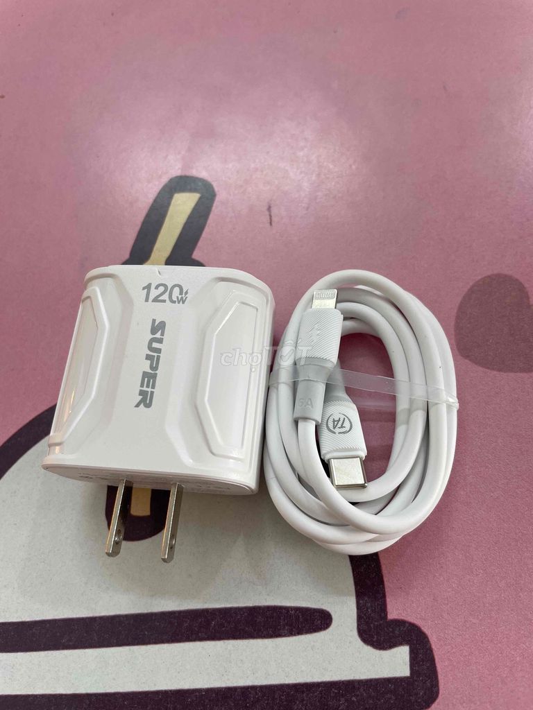 Bộ sạc iPhone 120W  2 đầu cấm. Mua bán Phụ kiện (Màn hình, Chuột...) tại Quận Bình Thuỷ Cần Thơ được đăng bởi phụ kiện đt hình 1