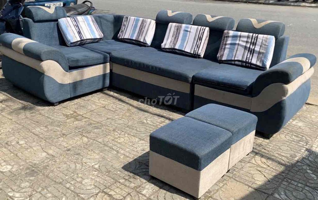 dv Sofa góc L chất liệu Nệm. Mua bán Bàn ghế tại Quận Sơn Trà Đà Nẵng được đăng bởi THẾ GIỚI ĐỒ CŨ ĐỒ CỔ LỚN NHẤT MIỀN TRUNG hình 1