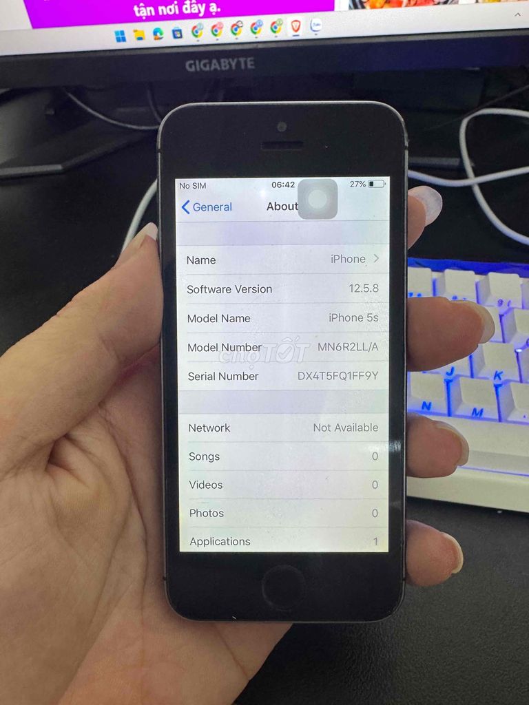 Apple iPhone 5s 16GB Xám. Mua bán Điện thoại tại Quận Nam Từ Liêm Hà Nội được đăng bởi Hiếu hình 1