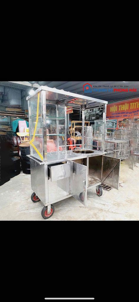 Xe bán cháo Inox Bạc có bánh xe. Mua bán Đồ chuyên dụng, Giống nuôi trồng tại Quận Bình Thạnh Tp Hồ Chí Minh được đăng bởi Tiến  hình 1