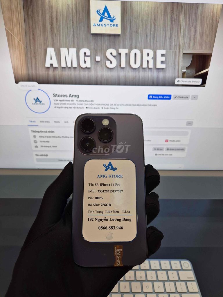Apple iPhone 14 Pro 256GB Tím Like New. Mua bán Điện thoại tại Quận Đống Đa Hà Nội được đăng bởi Stores Amg hình 1