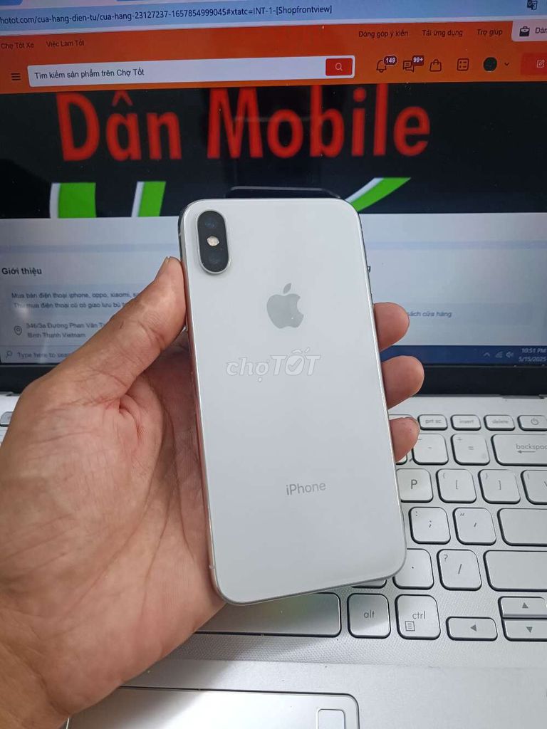 IPHONE X 64GB MÁY QUỐC TẾ FULL CN PIN 100. Mua bán Điện thoại tại Quận Bình Thạnh Tp Hồ Chí Minh được đăng bởi Dân Mobile hình 1