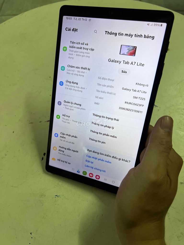 Samsung Galaxy Tab A7 Lite 32GB Xám. Mua bán Máy tính bảng tại Huyện Bình Chánh Tp Hồ Chí Minh được đăng bởi Gọn Coffee hình 1