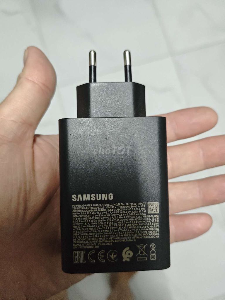 Củ sạc Samsung 65W EP-T6530. Mua bán Phụ kiện (Màn hình, Chuột...) tại Huyện Bến Lức Long An được đăng bởi Lưu Yêm hình 1