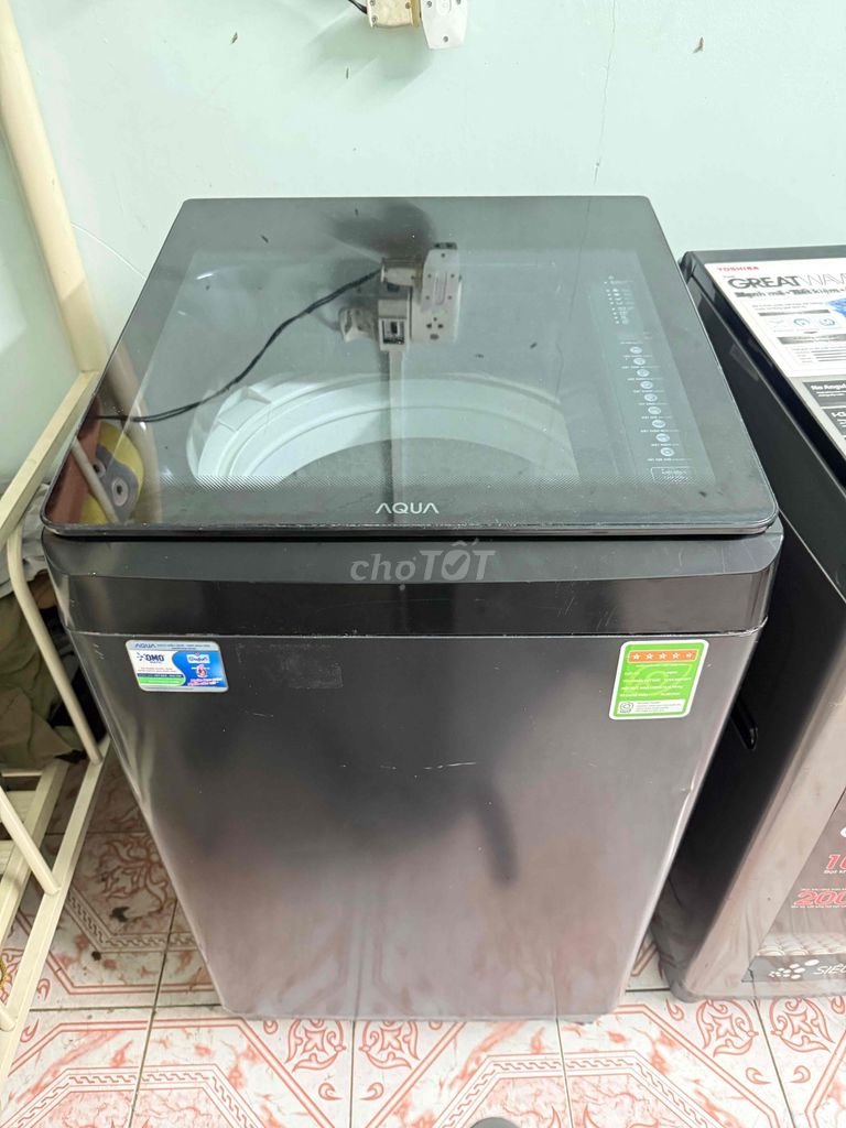 Máy giặt Aqua 10kg cửa trên Đen. Mua bán Máy giặt tại Quận 8 Tp Hồ Chí Minh được đăng bởi Điện Lạnh Giá Tốt hình 1