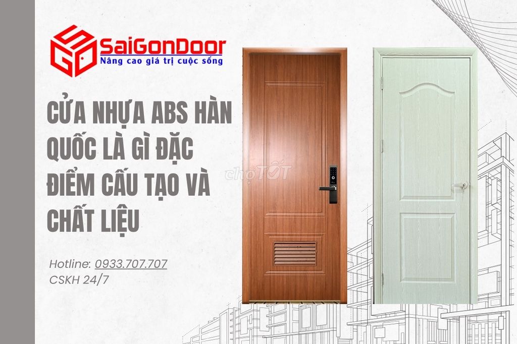 Cửa nhựa ABS SaigonDoor Hàn Quốc. Mua bán Nội thất, đồ gia dụng khác tại Quận 12 Tp Hồ Chí Minh được đăng bởi Happydoor hình 1