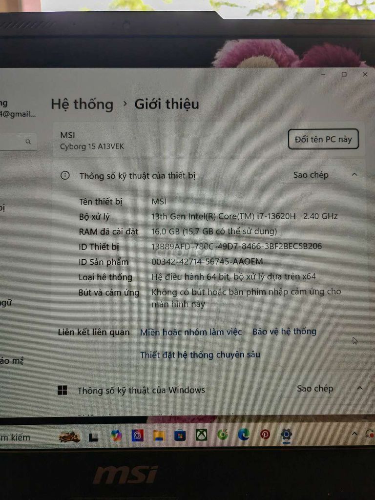 MSI Cyborg 15 A13V i7-13620H 16GB/512GB. Mua bán Laptop tại Thành phố Biên Hòa Đồng Nai được đăng bởi Bảo Anh Nguyễn hình 1