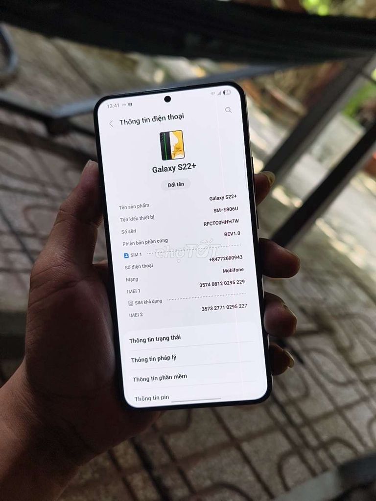 Samsung s22 plus 8/256g nguyên zin. Mua bán Điện thoại tại Thành phố Vị Thanh Hậu Giang được đăng bởi máy củ giá tốt  hình 1