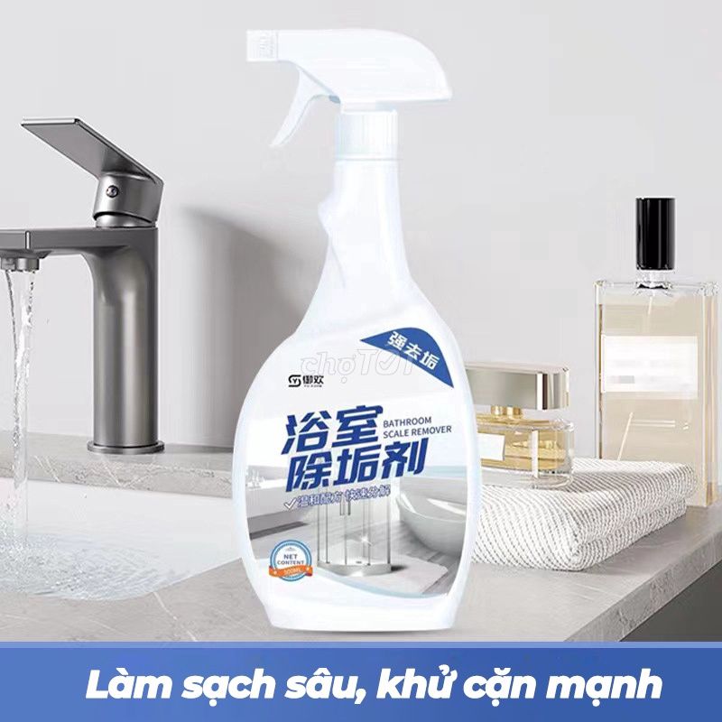 Tẩy cặn canxi, tẩy ố vàng, vệt đen, cặn trên kính