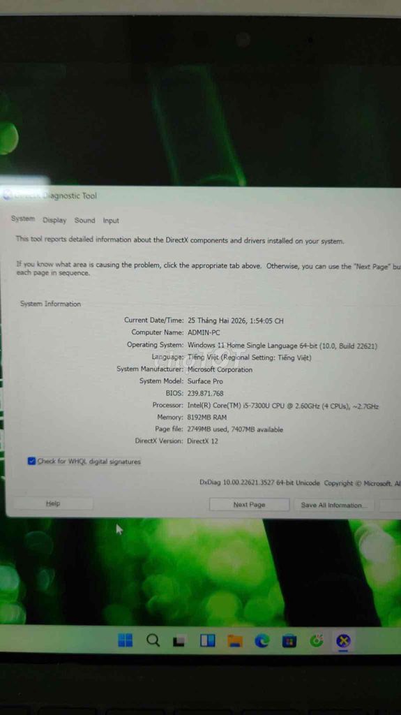 Microsoft Surface Pro 5 i5 8GB SSD. Mua bán Laptop tại Thành phố Buôn Ma Thuột Đắk Lắk được đăng bởi Minh Thành hình 1