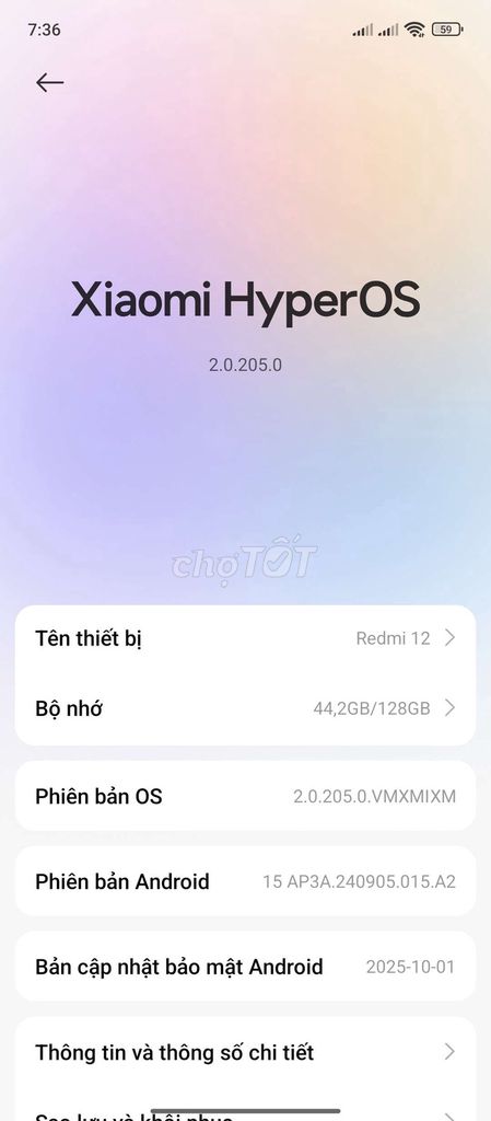 Xiaomi Redmi 12 128GB. Mua bán Điện thoại tại Quận 12 Tp Hồ Chí Minh được đăng bởi Vyvy hình 1