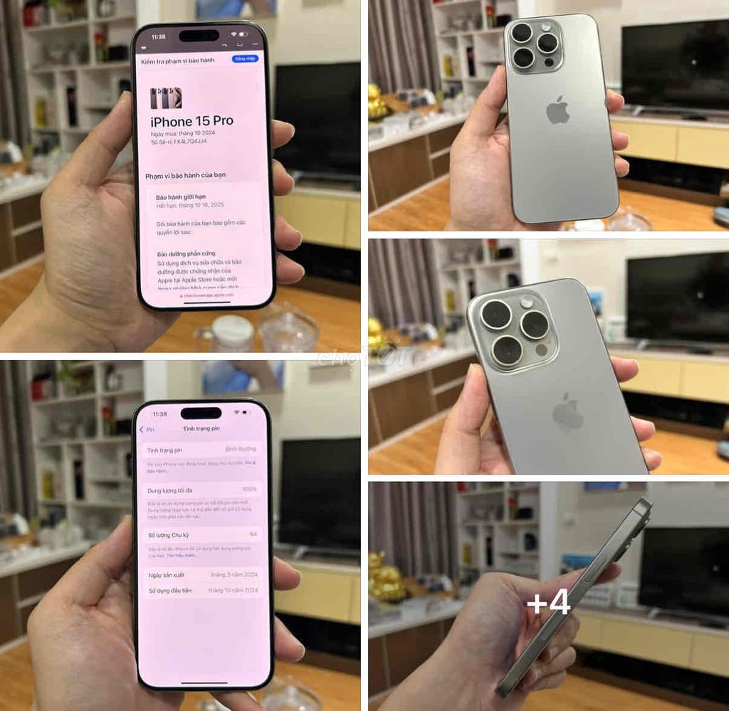 iPhone 15 Pro 128GB Tự nhiên FULLBOX APPLE 2025. Mua bán Điện thoại tại Quận Thanh Xuân Hà Nội được đăng bởi Nguyễn Huy Dũng hình 1