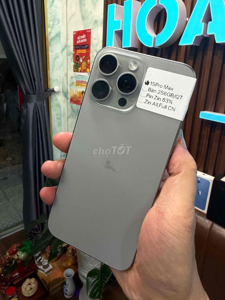 🍎 iPhone 15 Pro Max 256GB Tự nhiên. Mua bán Điện thoại tại Thành phố Huế Thừa Thiên Huế được đăng bởi Hoàng Lộc Smartphone  hình 1