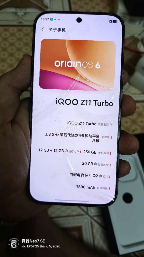 iQOO Z11 Turbo 256GB Xám. Mua bán Điện thoại tại Quận Hoàng Mai Hà Nội được đăng bởi Lê Ngọc Sơn hình 1