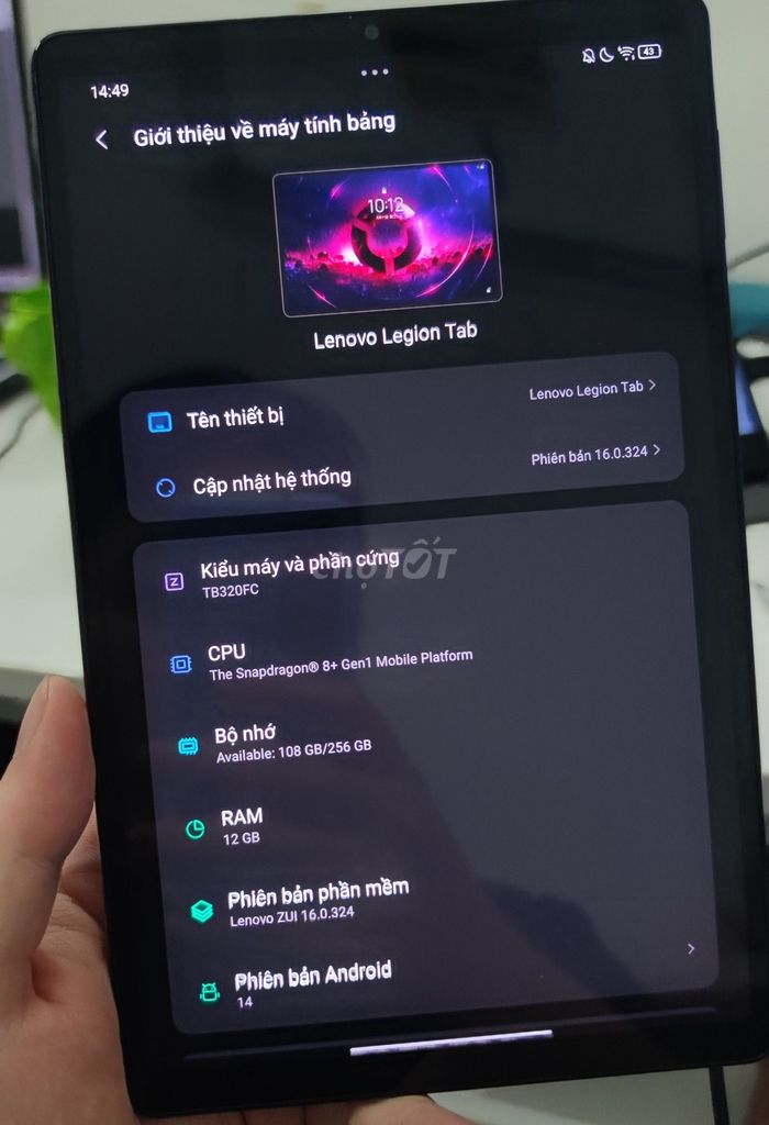 Lenovo Legion Y700 2023 12GB/256GB. Mua bán Máy tính bảng tại Quận Nam Từ Liêm Hà Nội được đăng bởi hoàng đức duy hình 1