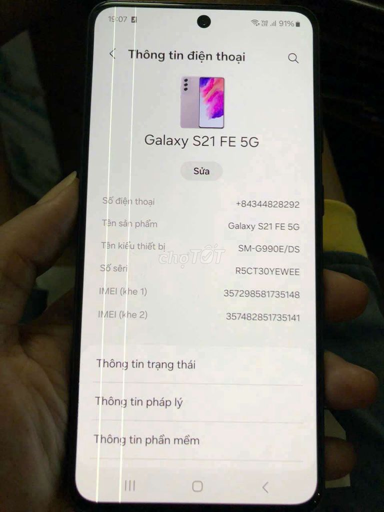 Samsung S21 FE 5G. Mua bán Điện thoại tại Thành phố Vũng Tàu Bà Rịa - Vũng Tàu được đăng bởi Ken hình 1