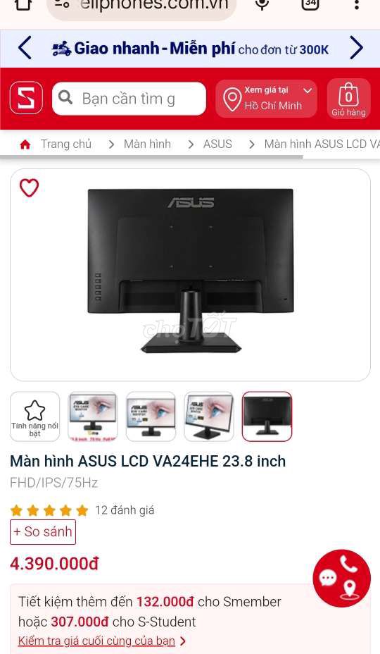 2 màn Asus 24in,bh hãng 2/2027