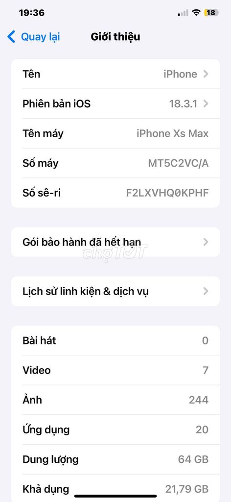 Apple iPhone Xs Max 64GB Đã thay pin. Mua bán Điện thoại tại Quận Thanh Khê Đà Nẵng được đăng bởi Công Khánh Nguyễn hình 1