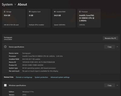Lenovo ThinkPad Core i9, SSD, RAM >32GB. Mua bán Laptop tại Quận 4 Tp Hồ Chí Minh được đăng bởi Nguyen Son
