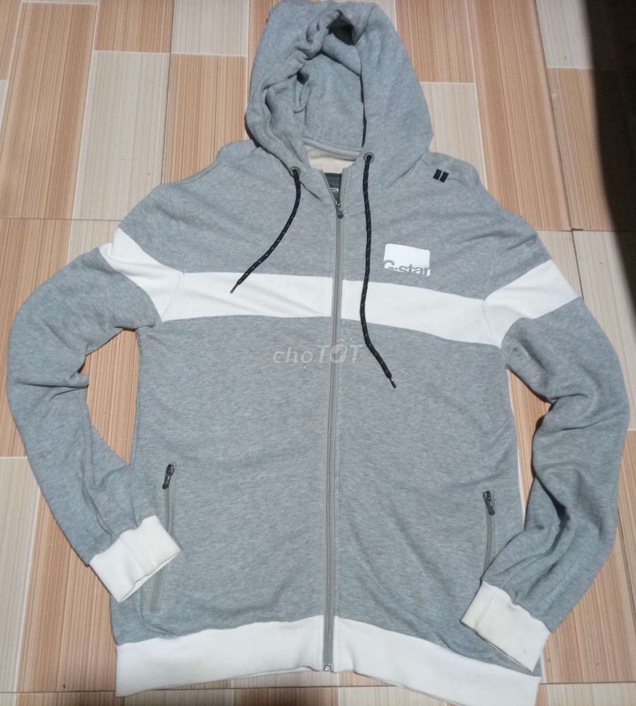 Áo khoác G-Star Nam size L Xám Trắng. Mua bán Quần áo tại Huyện Vũng Liêm Vĩnh Long được đăng bởi shop thập cẩm  hình 1
