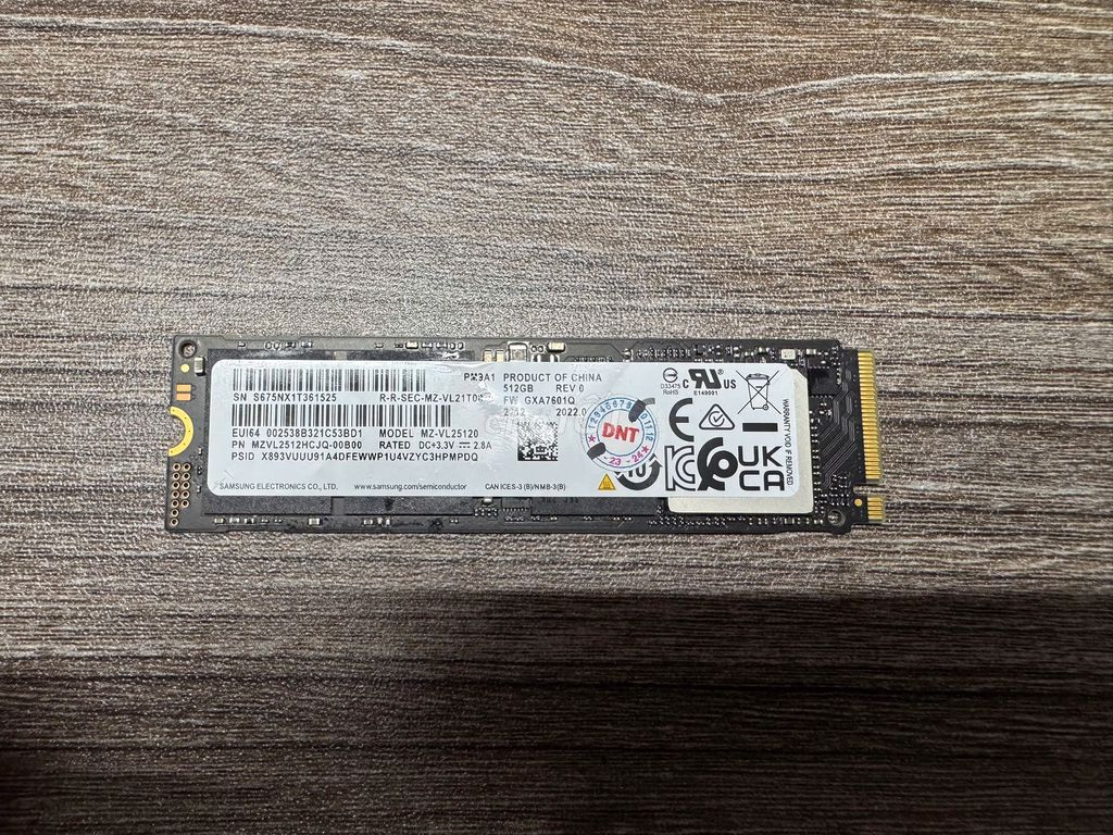 SSD Samsung NVMe PM9A1 512GB M.2 PCIe Gen4 x4