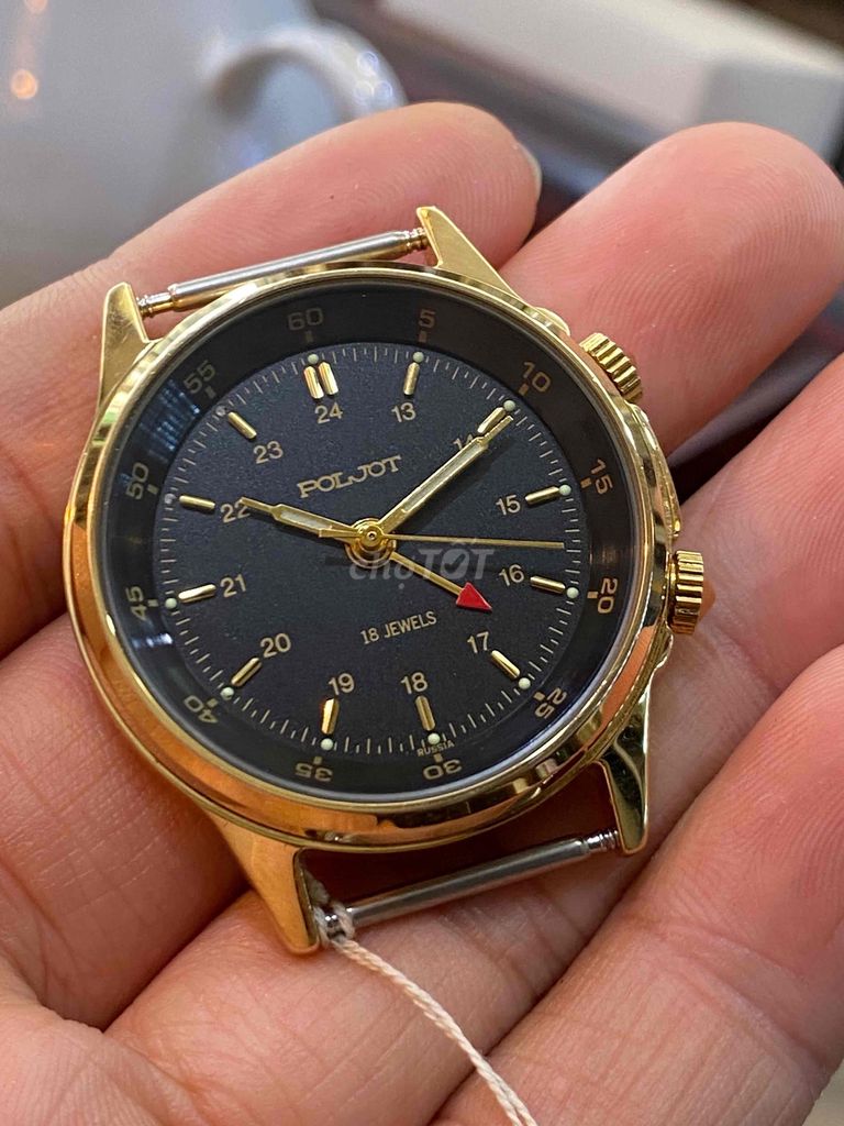 Đồng hồ Poljot Nam Vàng Đen. Mua bán Đồng hồ tại Quận Hoàng Mai Hà Nội được đăng bởi Hùng Râu Đồng Hồ Cổ hình 1