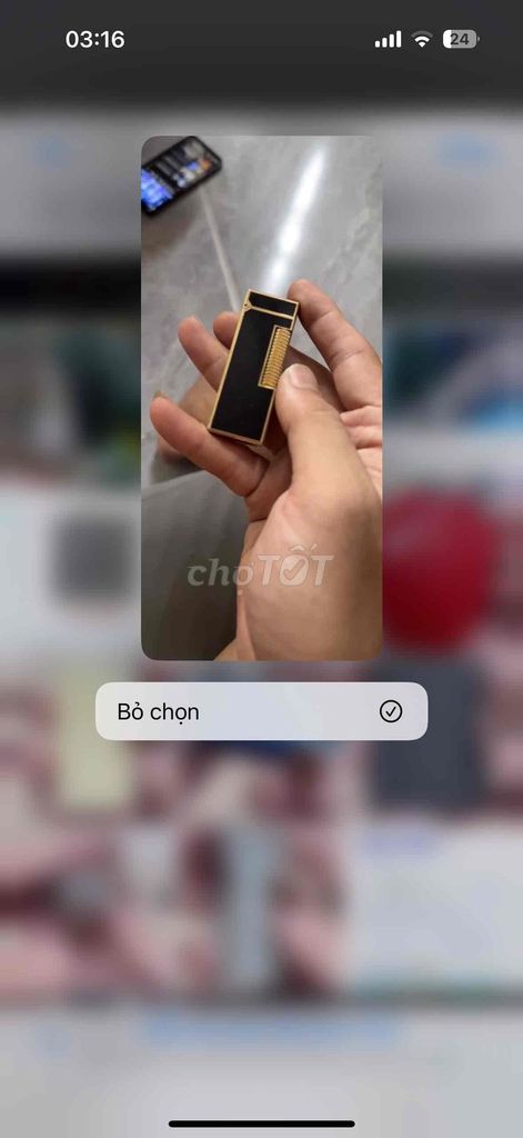 Bật lửa Dunhill Thụy Sĩ men Đen