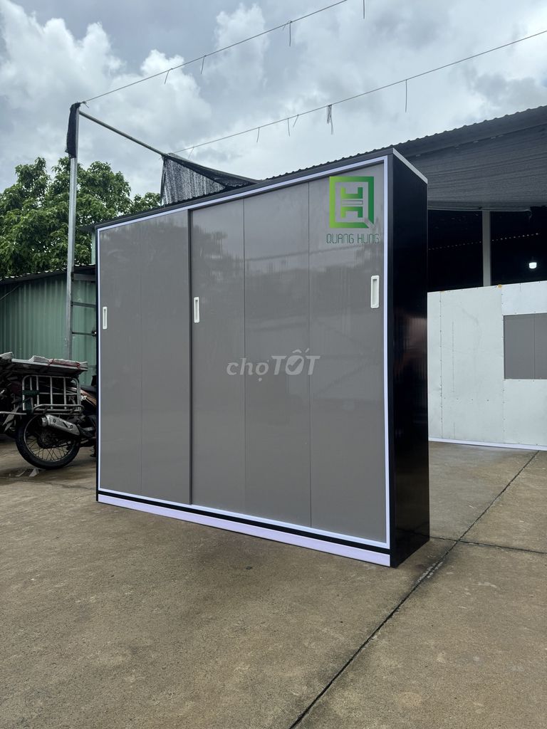 Tủ quần áo Nhựa Đài Loan Xám Cửa lùa 1m8x2m. Mua bán Tủ, kệ gia đình tại Thành phố Thủ Đức Tp Hồ Chí Minh được đăng bởi Nội Thất Quang Hùng hình 1