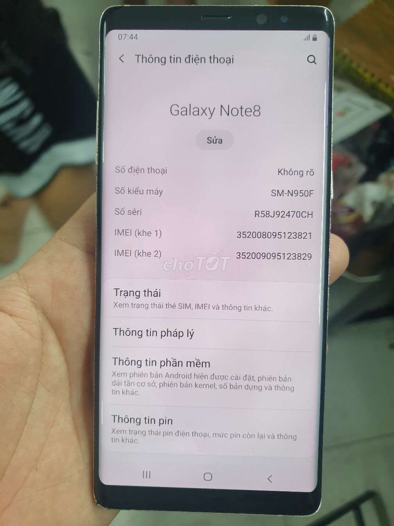 Galaxy note 8 bản 2 sim 64gb full chức năng