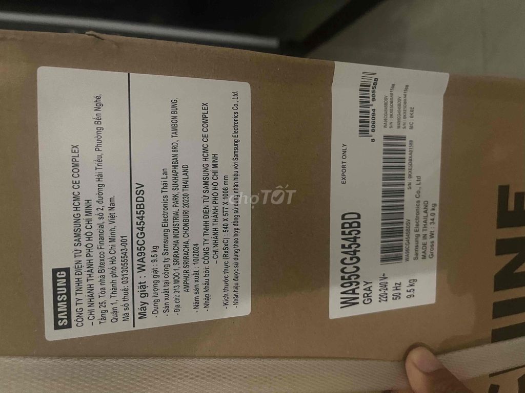 Máy giặt Samsung 9.5kg mới 100% chưa khui thùng