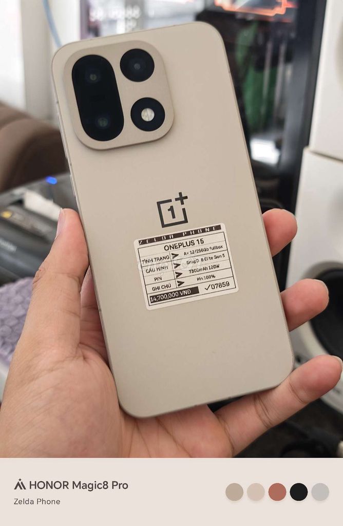OnePlus 15 256GB Xám Like New. Mua bán Điện thoại tại Quận Ninh Kiều Cần Thơ được đăng bởi Zelda Phone hình 1