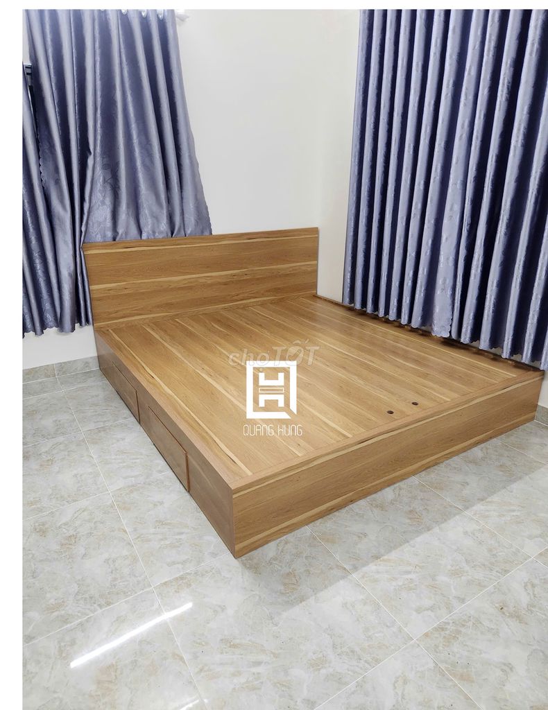 GIƯỜNG GỖ MDF-GIƯỜNG MDF-GIƯỜNG MDF-GIƯỜNG GỖ MDF. Mua bán Giường, chăn ga gối nệm tại Quận Tân Bình Tp Hồ Chí Minh được đăng bởi Nội Thất Quang Hùng TD hình 1