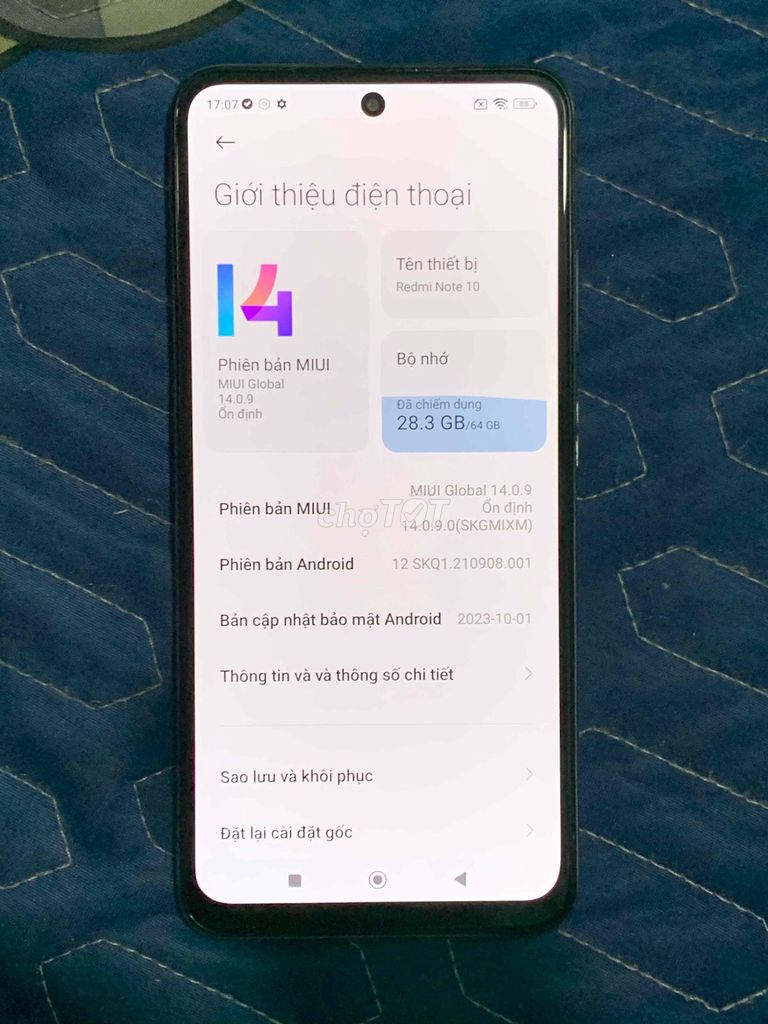 Xiaomi Redmi Note 10 64G màu Trắng. Mua bán Điện thoại tại Quận Bình Tân Tp Hồ Chí Minh được đăng bởi lê quốc chương hình 1