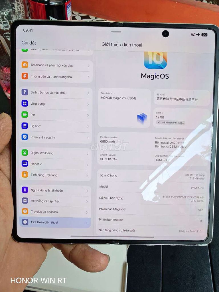 Honor Magic V6 12GB/512GB Bạc. Mua bán Điện thoại tại Thành phố Thủ Đức Tp Hồ Chí Minh được đăng bởi Thái Võ hình 1
