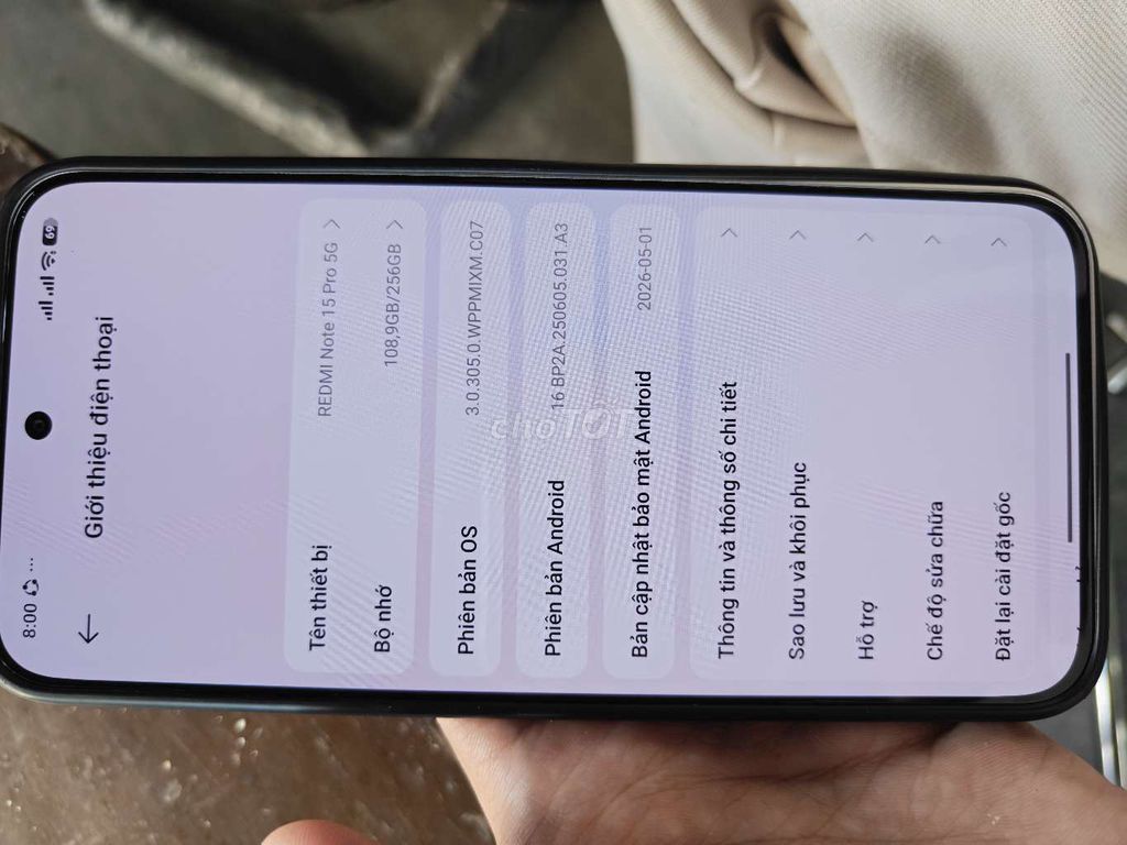 Xiaomi Redmi Note 15 5G 256GB Bạc 99%. Mua bán Điện thoại tại Quận Hải Châu Đà Nẵng được đăng bởi Xuân Minh hình 1