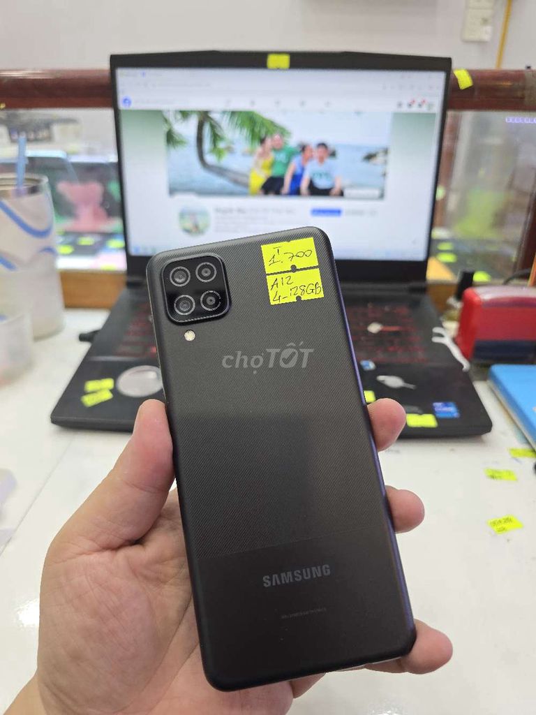 Samsung Galaxy A12 - 128GB. Mua bán Điện thoại tại Thành phố Long Xuyên An Giang được đăng bởi Facebook Cầm Đồ Thúy Vân hình 1