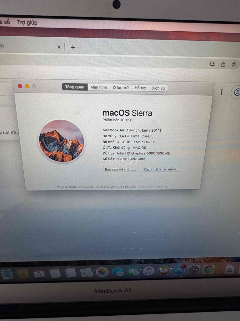 Apple MacBook Air i5 4GB/128GB Bạc. Mua bán Laptop tại Quận 7 Tp Hồ Chí Minh được đăng bởi Lee Tran hình 1