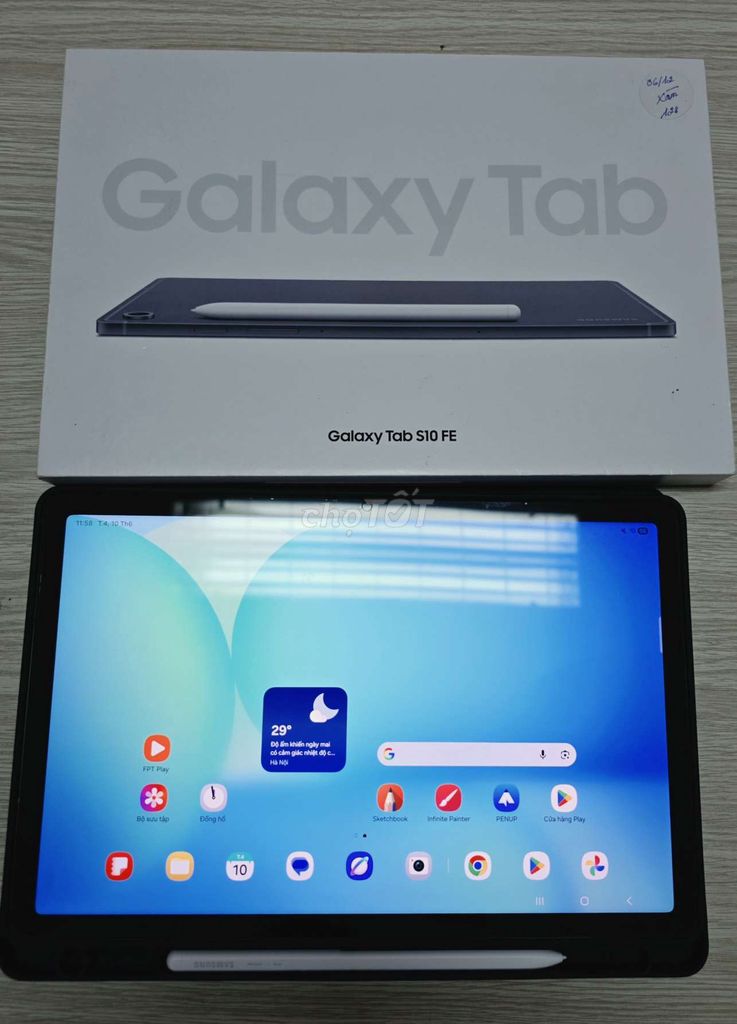 Samsung Galaxy Tab S10 FE 8GB/128GB Fullbox còn BH. Mua bán Máy tính bảng tại Quận 7 Tp Hồ Chí Minh được đăng bởi Lý Nhân hình 1